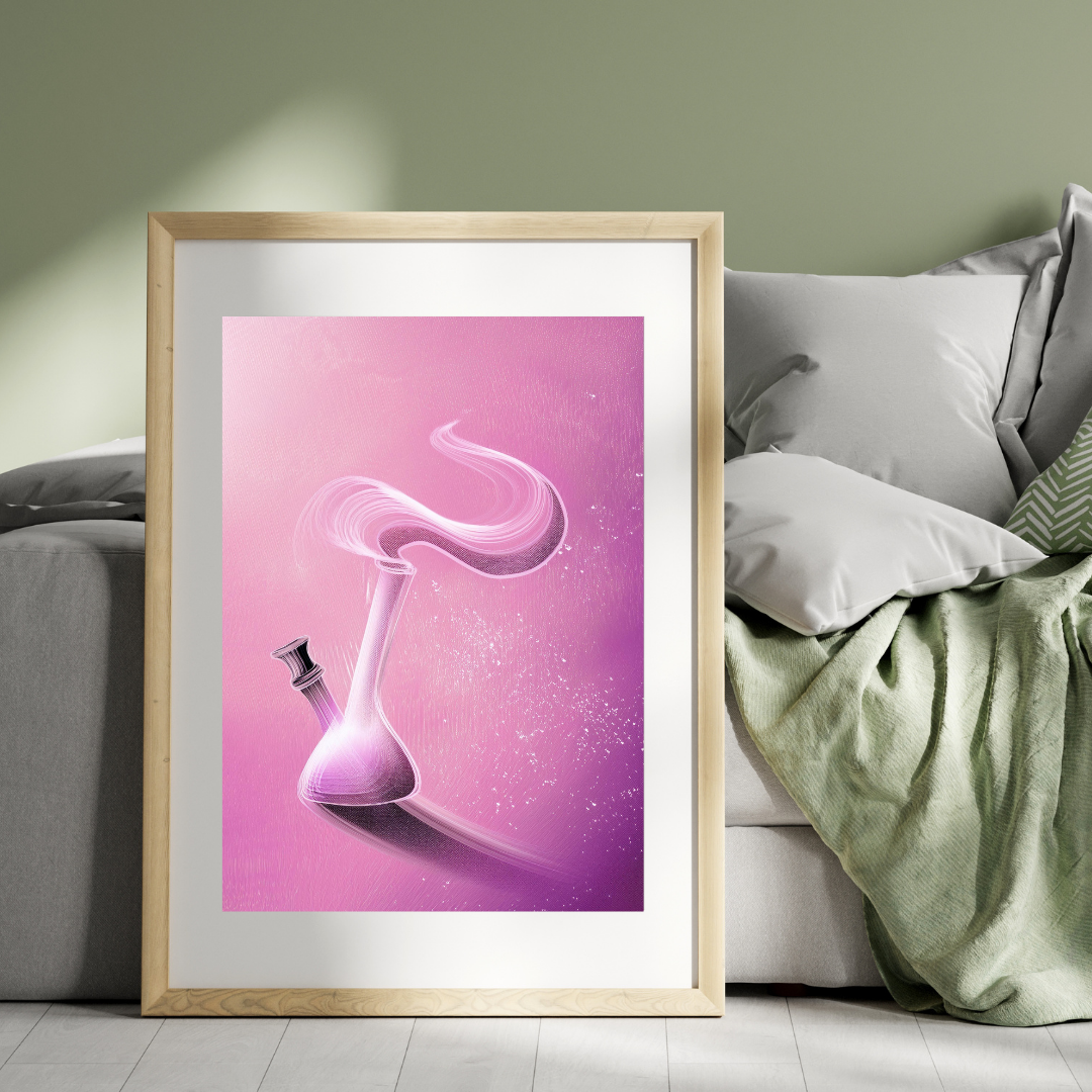 Pink Bong Wall Art | Trippy Wall Art | Cannabis Poster | Weed Poster | Marijuana Art | Stay High Art | 420-Friendly Decor | Maryjane Print