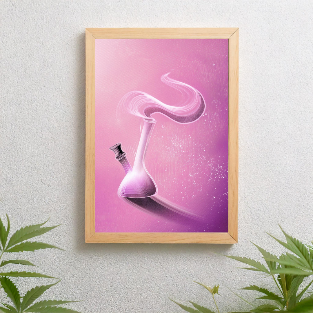 Pink Bong Wall Art | Trippy Wall Art | Cannabis Poster | Weed Poster | Marijuana Art | Stay High Art | 420-Friendly Decor | Maryjane Print