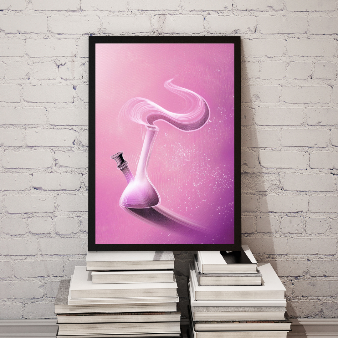 Pink Bong Wall Art | Trippy Wall Art | Cannabis Poster | Weed Poster | Marijuana Art | Stay High Art | 420-Friendly Decor | Maryjane Print